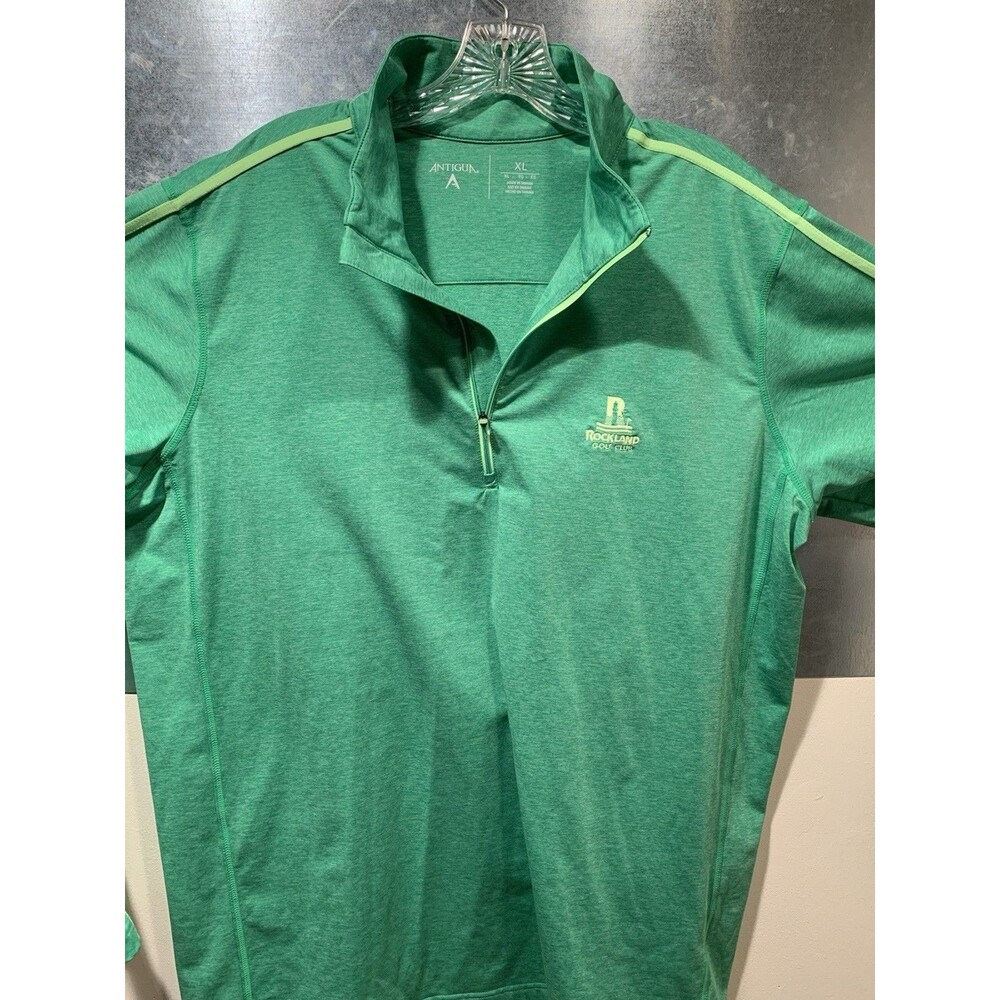 Golf Jacket Light Rockland Golf Club Embroidered 1/4 Zip by Antiqua Xl Green